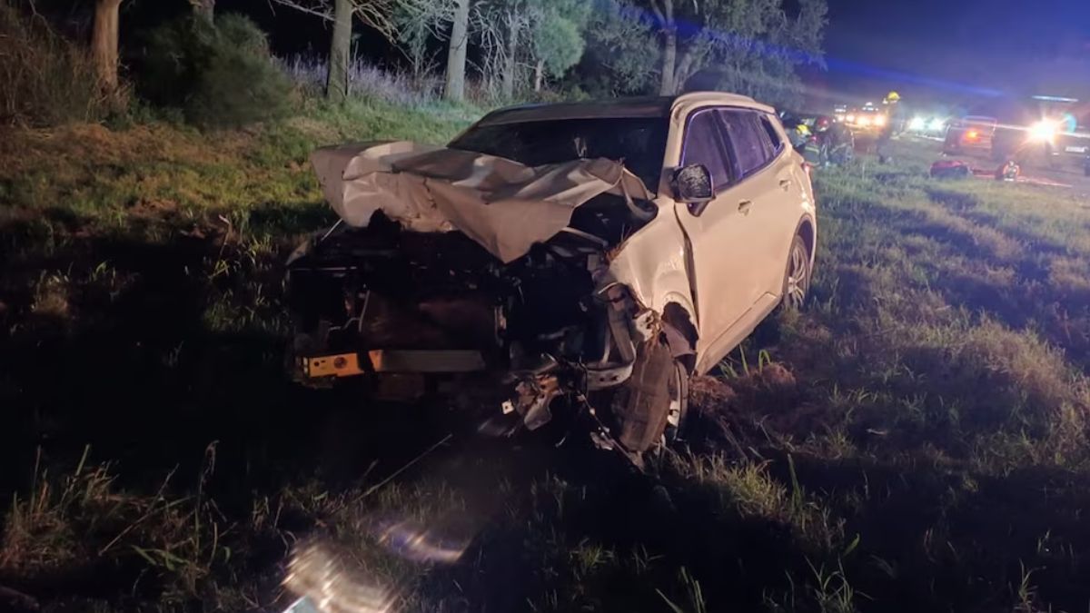 Así quedó el auto de la víctima