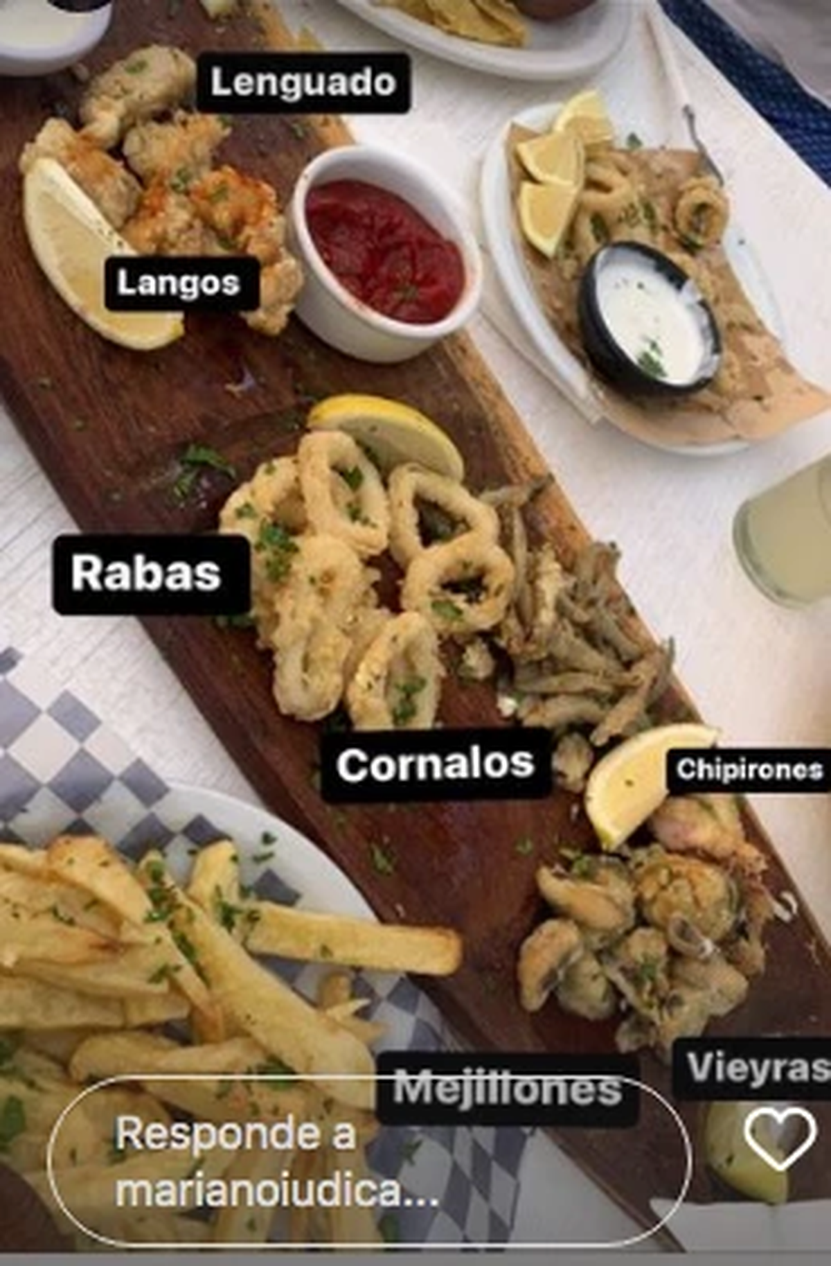 Los platos que Iúdica ofrece en su restó de la costa atlántica.