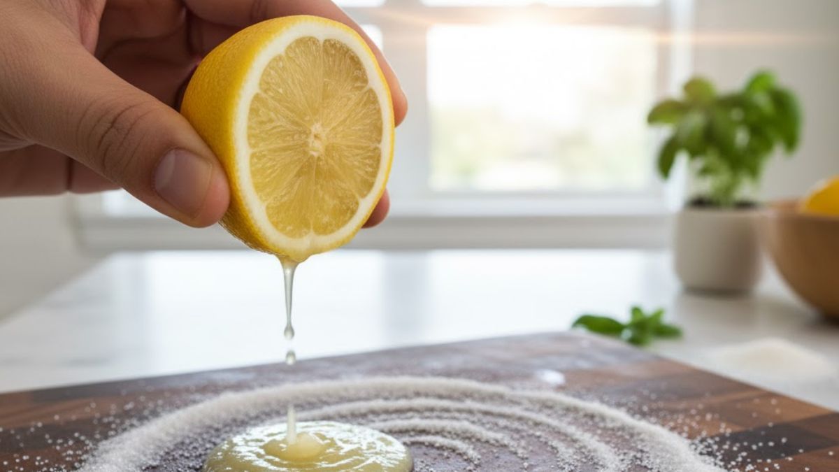 Mezclar limón y azúcar. 