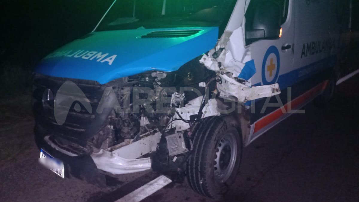 Una ambulancia chocó una vaca y dejó 24 horas sin servicio a una ciudad santafesina