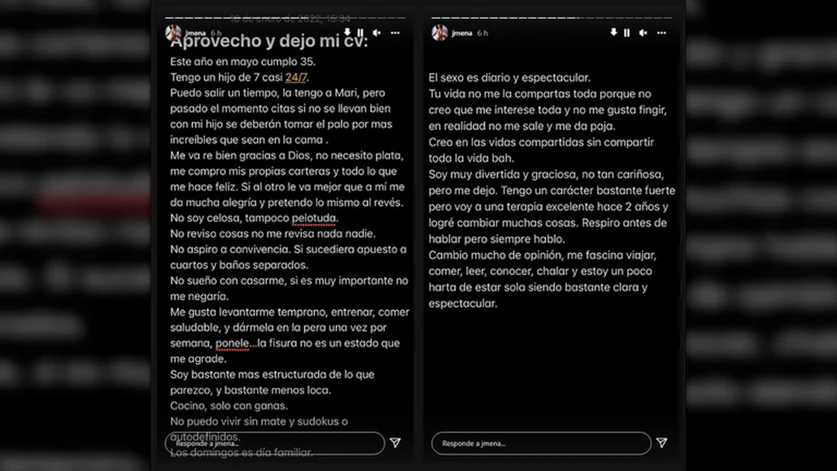 Jimena Bar&oacute;n public&oacute; su lista de pretensiones para su pr&oacute;ximo novio.