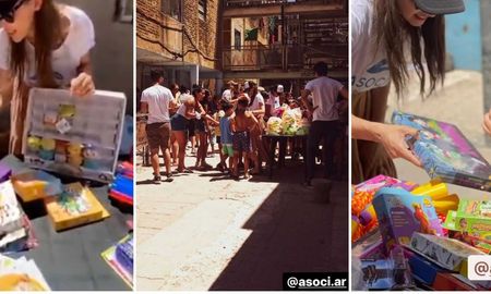La modelo llevó a cabo una acción solidario en el barrio bonaerense. La modelo llevó a cabo una acción solidario en el barrio bonaerense.