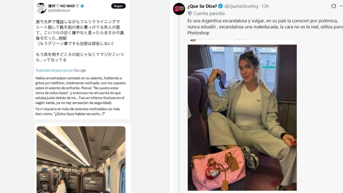 Un japonés escrachó a Wanda Nara y Martín Migueles por el comportamiento en un tren. Un japonés escrachó a Wanda Nara y Martín Migueles por el comportamiento en un tren.