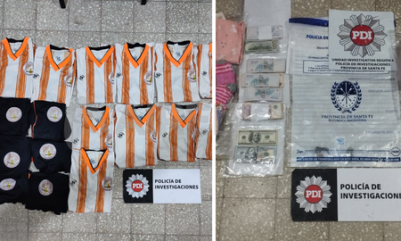 Un detenido en Reconquista: en el allanamiento encontraron camisetas de fútbol y dólares Un detenido en Reconquista: en el allanamiento encontraron camisetas de fútbol y dólares