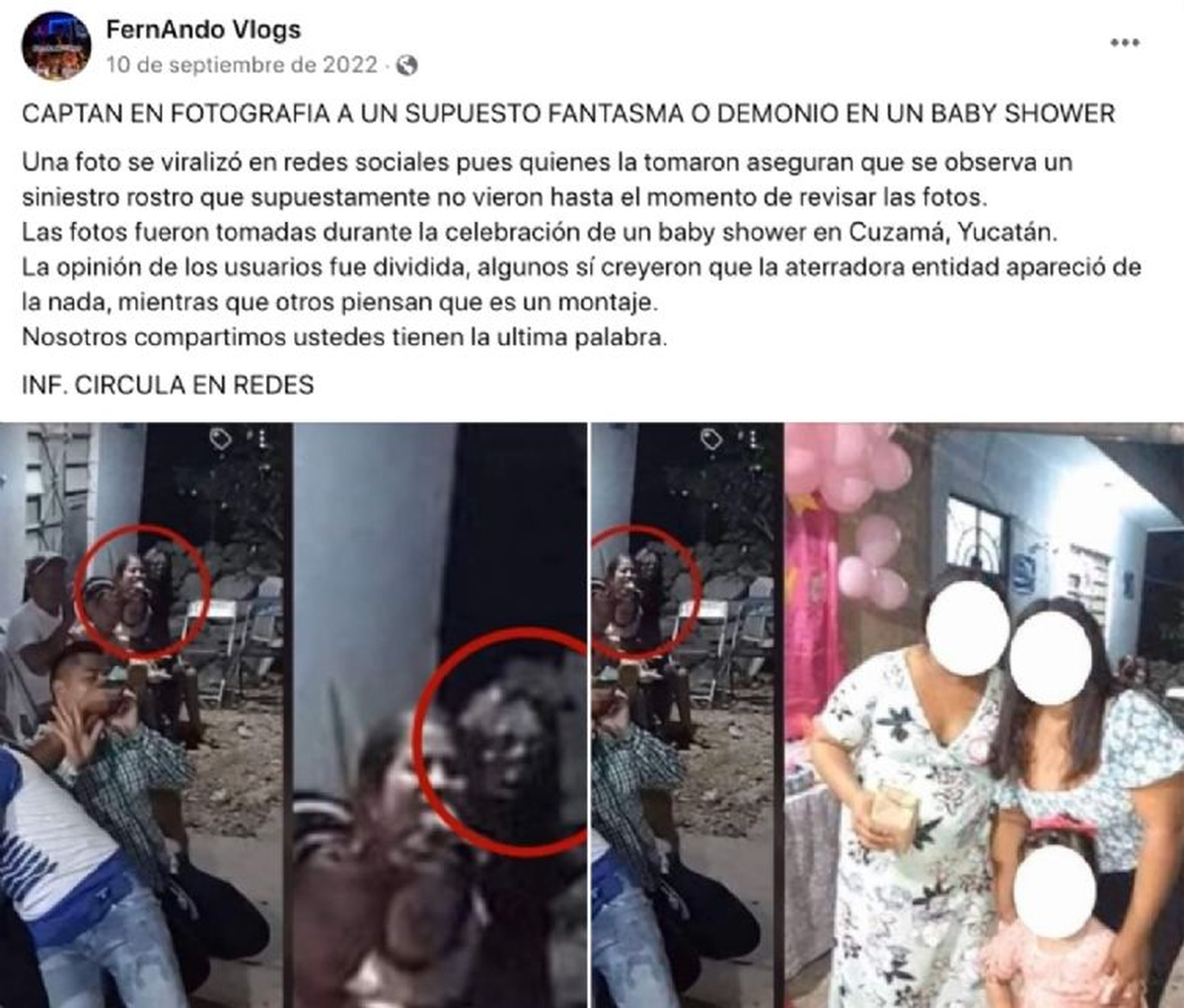 La publicación ha generado controversia en redes sociales. FOTO: Facebook