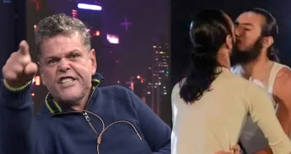 Los repudiables tuits de Alfredo Casero en contra del beso de dos hermanos bailarines en el Cosquín