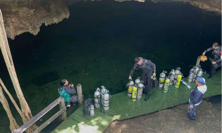 Roberto Omar había desaparecido en el cenote Dzonbakal, a pocos kilómetros de la capital de Yucatán. Roberto Omar había desaparecido en el cenote Dzonbakal, a pocos kilómetros de la capital de Yucatán.