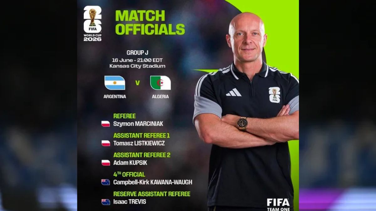 Szymon Marciniak fue designado como el árbitro principal de Argentina – Argelia. (Foto: FIFA). Szymon Marciniak fue designado como el árbitro principal de Argentina – Argelia. (Foto: FIFA).