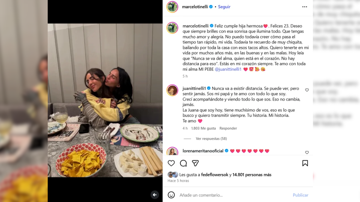 El posteo de Marcelo Tinelli tras la denuncia de su hija, Juanita