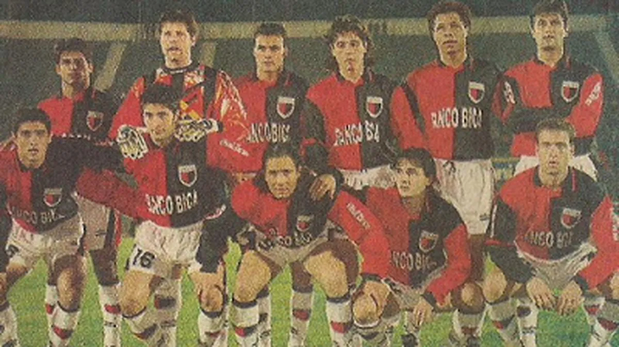 Los once de Colón que debutaron en la Copa Conmebol.