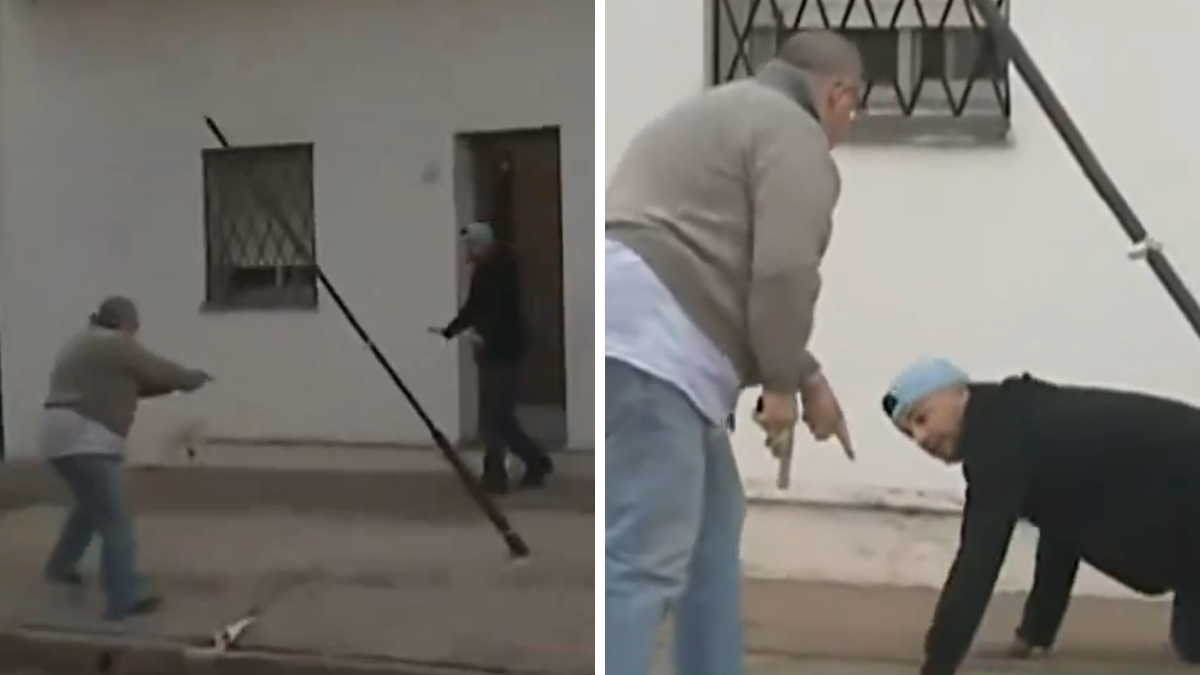 El conductor de un remis sacó un arma