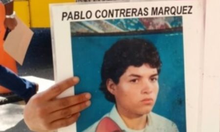 Pablo Contreras en una foto que su madre solía exhibir frente a tribunales de Santa Fe. Pablo Contreras en una foto que su madre solía exhibir frente a tribunales de Santa Fe.