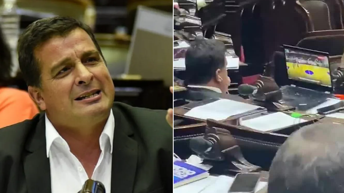 Engancharon a un diputado viendo un partido de básquet en pleno debate del Presupuesto.