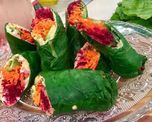 rolls de acelga con hummus y vegetales rolls de acelga con hummus y vegetales