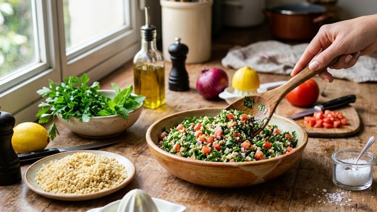 La receta de tabule.&nbsp;