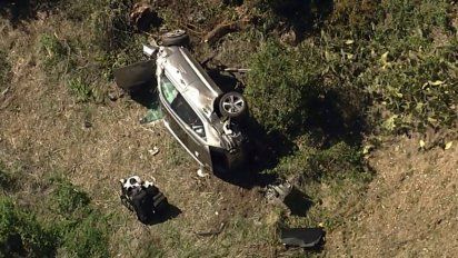 Así quedó el vehículo de Tiger Woods tras el accidente 