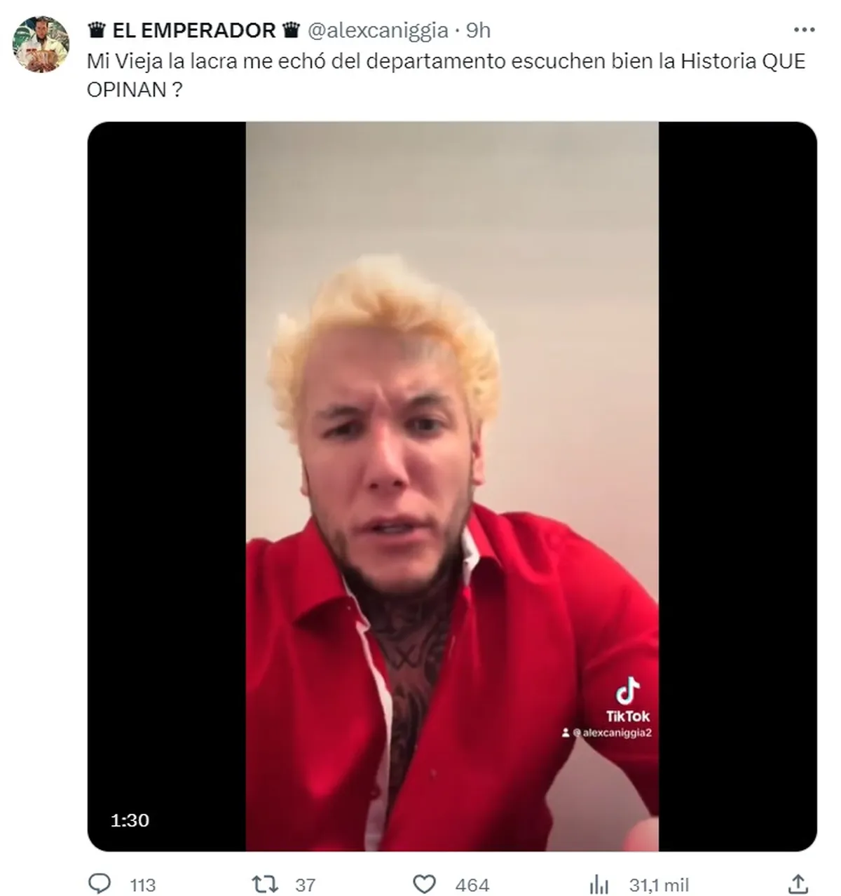 Alex Caniggia le dedicó un enojado descargo a su madre Mariana Nannis. Alex Caniggia le dedicó un enojado descargo a su madre Mariana Nannis.