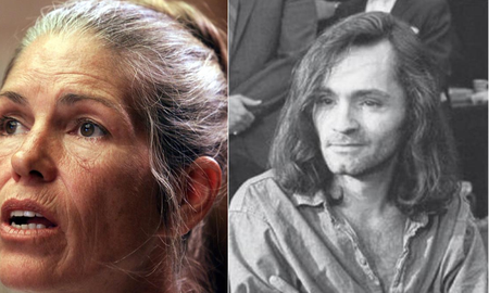 Van Houten, en la actualidad, y Manson, cuando era lider de la secta en los 60. Van Houten, en la actualidad, y Manson, cuando era lider de la secta en los 60.