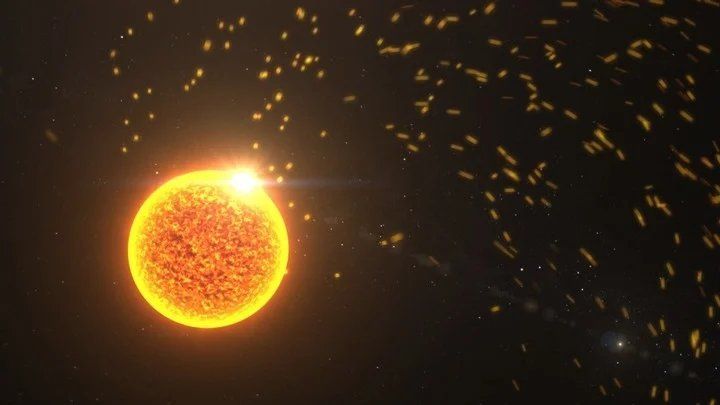 El Sol envía un flujo constante de partículas y energía (DPA).