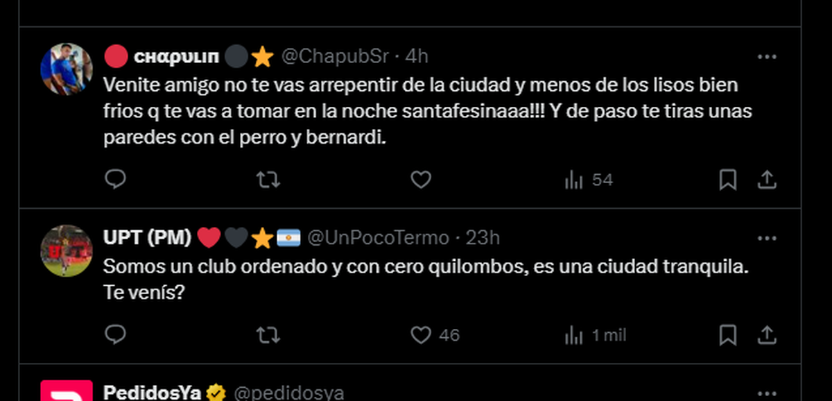 El mensaje de los hinchas de Colón al posteo de Adrián Fernández. El mensaje de los hinchas de Colón al posteo de Adrián Fernández.