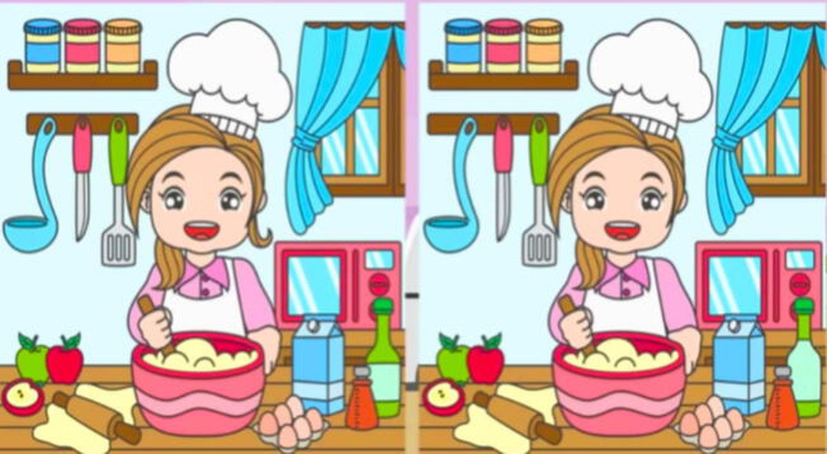 Reto visual, encontrá las diferencias en el dibujo.