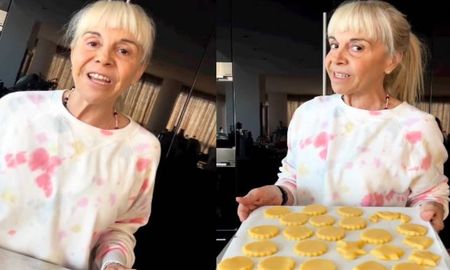 Claudia Villafañe y su receta de galletitas. Claudia Villafañe y su receta de galletitas.