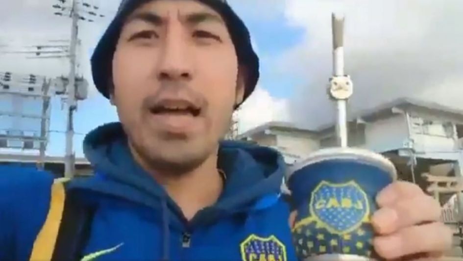 El aliento del japonés hincha de Boca que se viralizó después de la suspensión de la final