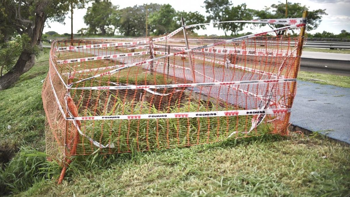 La Municipalidad valló la zona y pide precaución al circular por el circuito aeróbico.