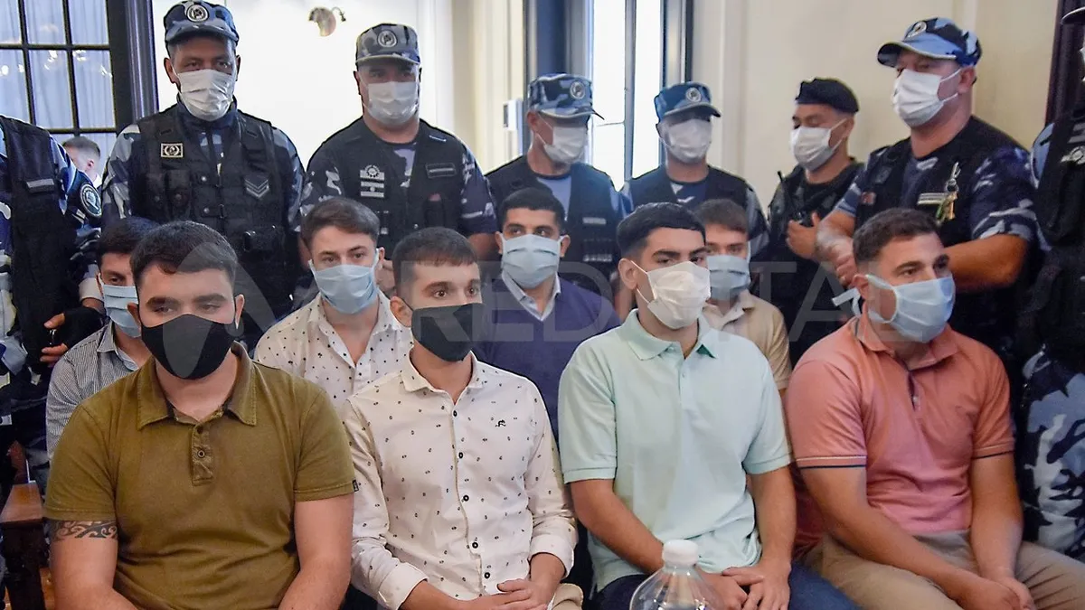Los ocho rugbiers acusados por el asesinato de Fernando Báez Sosa.