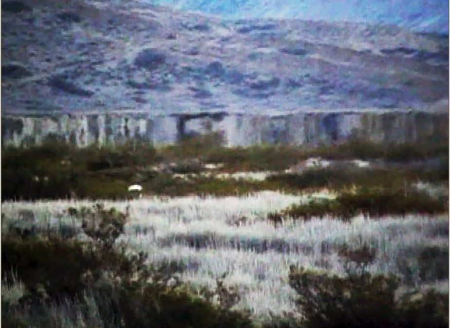 La primera imagen del pueblo fantasma captada por Orfelina del Carmen Salazar.