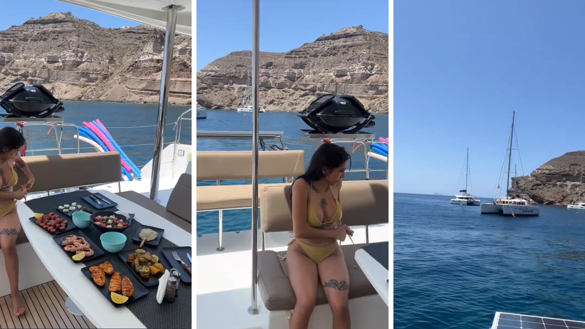 María Becerra y J Rei disfrutan de sus vacaciones en Grecia. María Becerra y J Rei disfrutan de sus vacaciones en Grecia.
