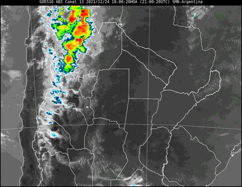 En la imagen satelital se observa que el cielo continúa prácticamente despejado en toda la provincia.