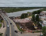 El nuevo puente transformará por completo el tránsito en el ingreso a Santo Tomé. El nuevo puente transformará por completo el tránsito en el ingreso a Santo Tomé.