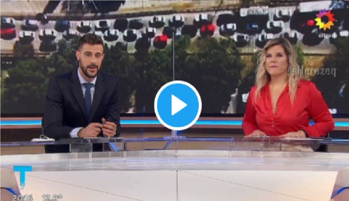 Al grito de ¡aguante la falopa! se metió en el móvil de TN