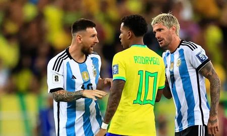 Argentina vs. Brasil, más caliente que nunca: fuerte cruce de Lionel Messi con Rodrygo Argentina vs. Brasil, más caliente que nunca: fuerte cruce de Lionel Messi con Rodrygo
