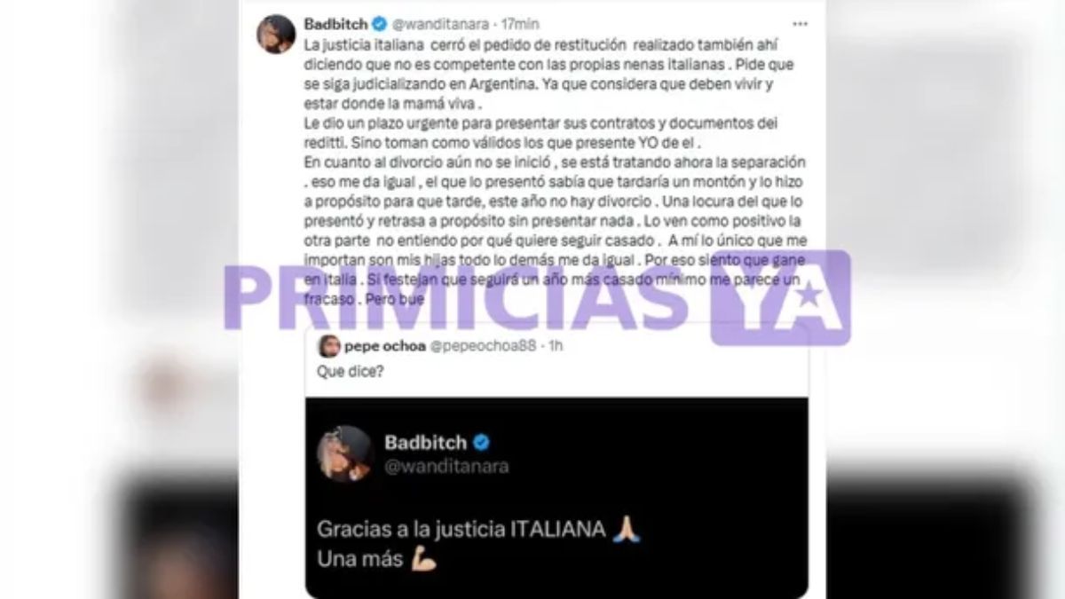 El largo posteo de Wanda Nara tras la victoria contra Mauro Icardi. El largo posteo de Wanda Nara tras la victoria contra Mauro Icardi.