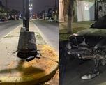 El accidente involucró a un auto que circulaba de sur a norte en Santa Fe.