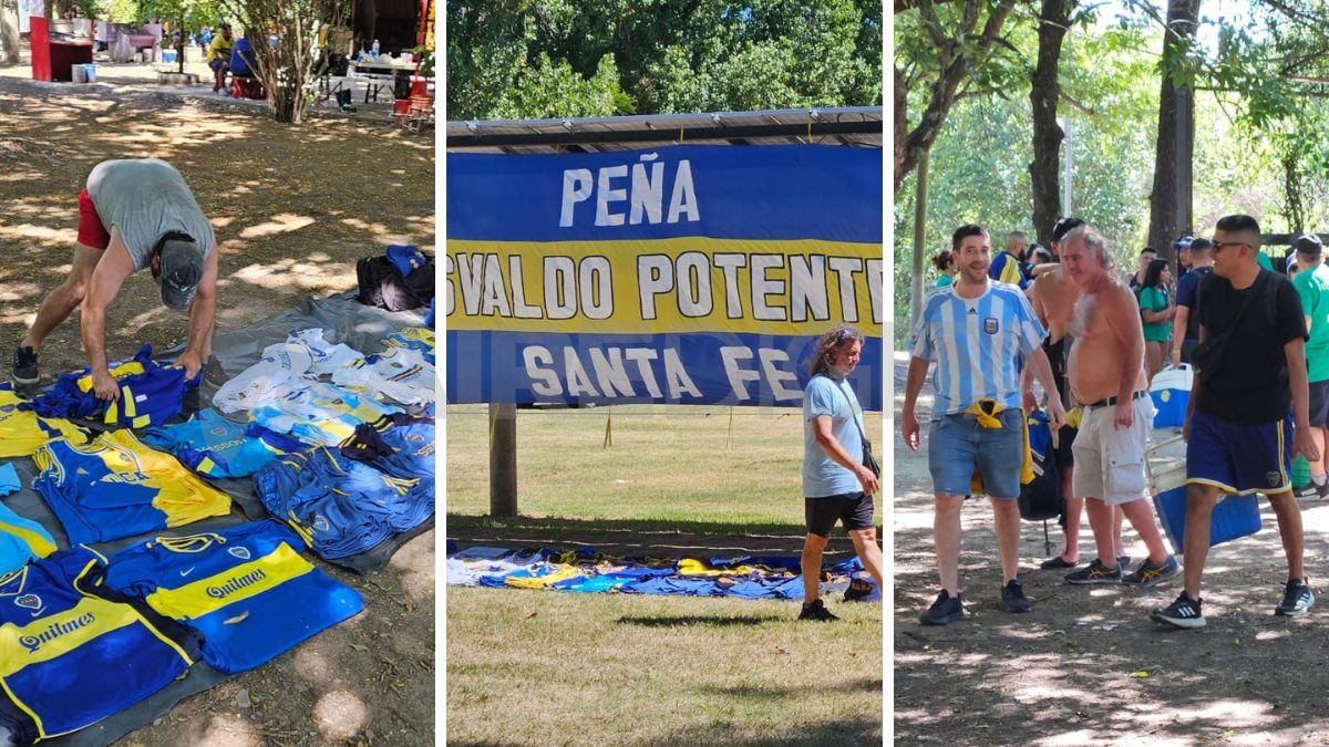 Fotos de los hinchas de Boca que coparon Santa Fe: asado, conservadora y mucho calor por la Copa Argentina