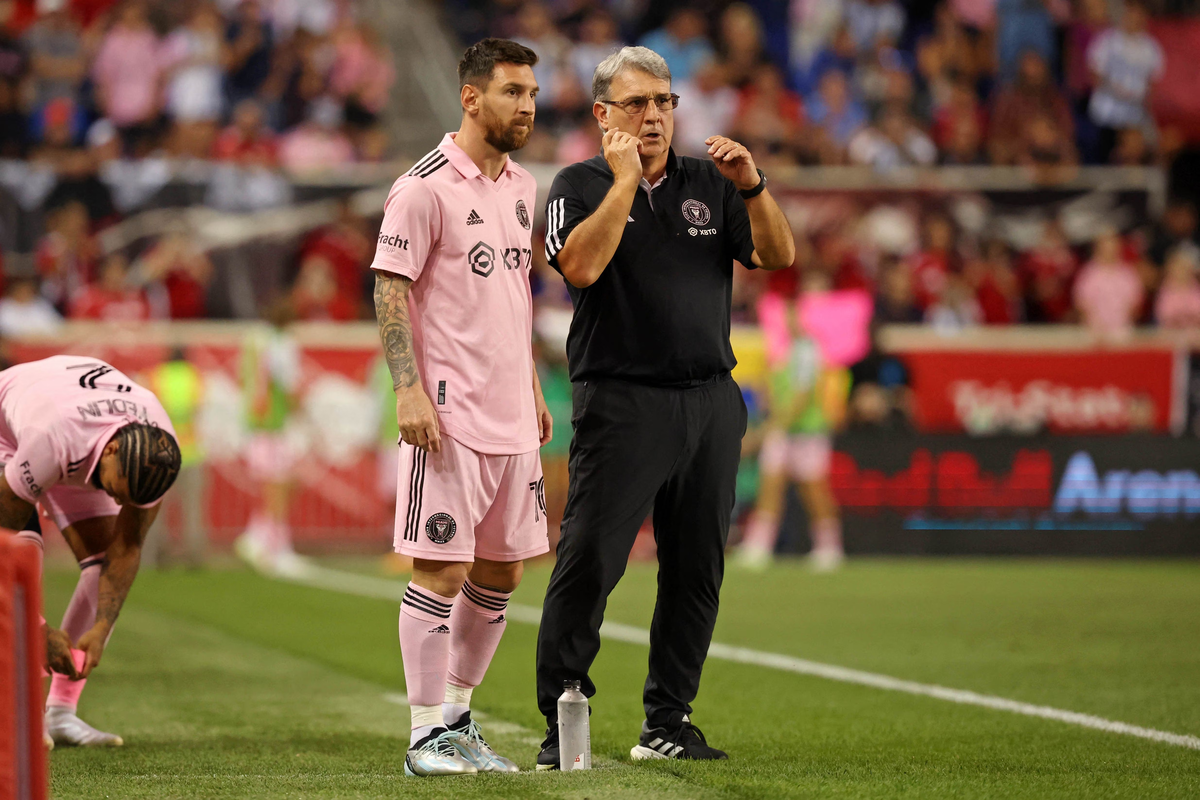 Gerardo Martino junto a Lionel Messi en Inter Miami.