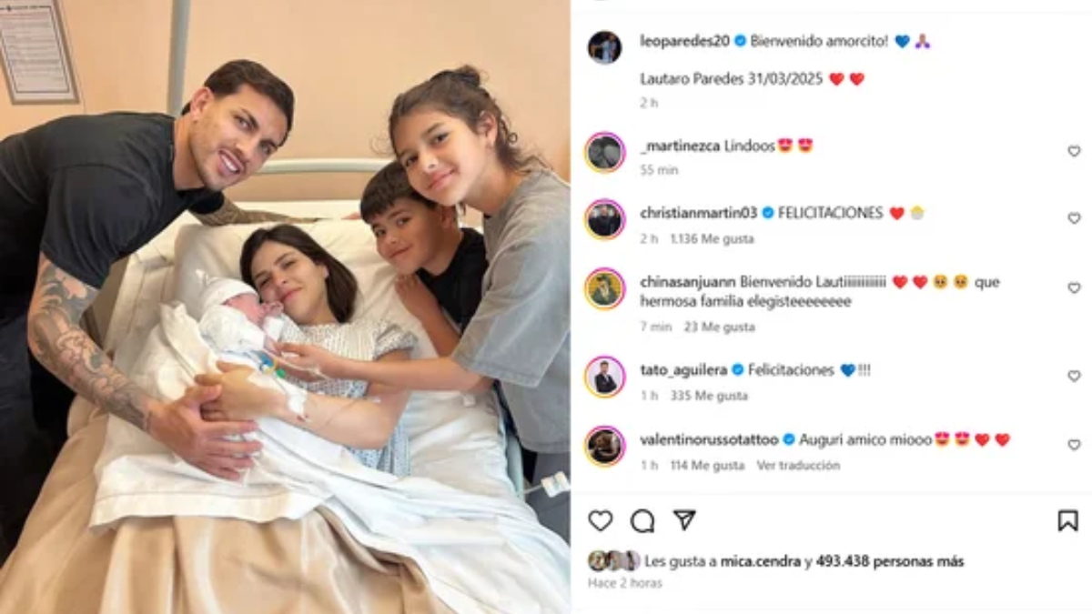 Leandro Paredes y Cami Galante le dieron la bienvenida a Lautaro, su tercer bebé juntos Leandro Paredes y Cami Galante le dieron la bienvenida a Lautaro, su tercer bebé juntos