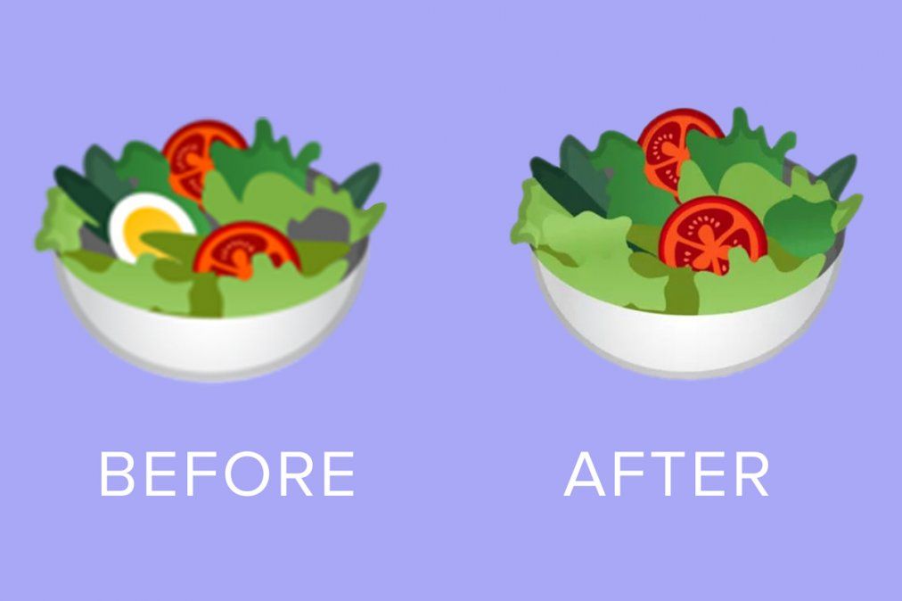 Por esta razón WhatsApp eliminó el huevo del emoji de la ensalada