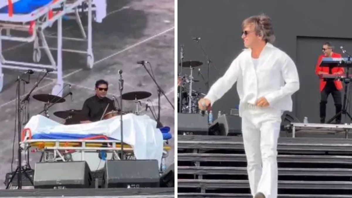 Joaquín Levinton sorprendió a todos al salir de una camilla en pleno show de Turf.