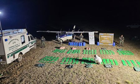 Los 321 kilos de cocaína que se incautaron de una avioneta proveniente de Bolivia, en Villa Eloísa, cerca de Cañada de Gómez. Los 321 kilos de cocaína que se incautaron de una avioneta proveniente de Bolivia, en Villa Eloísa, cerca de Cañada de Gómez.