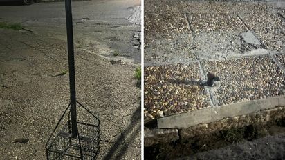 Robo en Santa Fe: arrancó un cesto de basura y 