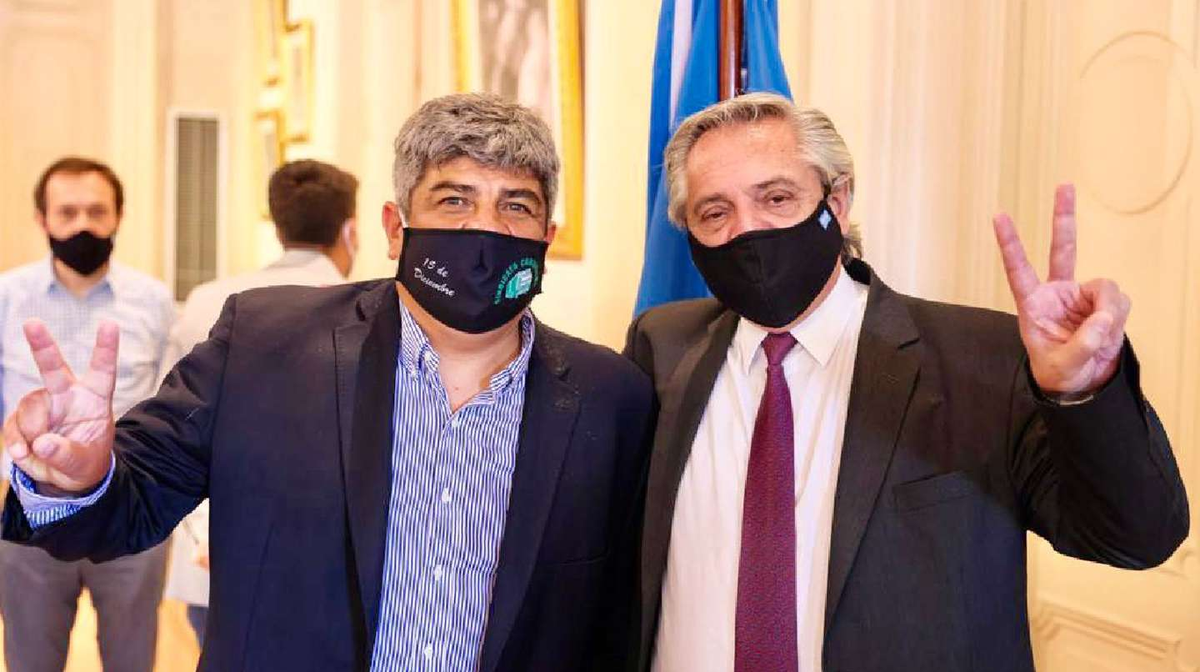 El líder camionero y uno de los jefes de la CGT se reunió con el Presidente.