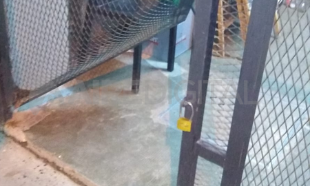 Los delincuentes ingresaron al almacen rompiendo el candado y doblando la reja. Los delincuentes ingresaron al almacen rompiendo el candado y doblando la reja.