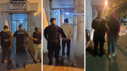Santa Fe: en menos de cuatro horas la policía trasladó a siete personas, secuestró un cuchillo y una tumbera
