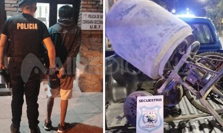 Un hombre que llevaba a la rastra una hormigonera fue detenido en el barrio Guadalupe Un hombre que llevaba a la rastra una hormigonera fue detenido en el barrio Guadalupe