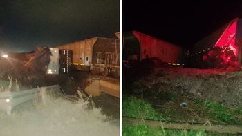 Impactante accidente en la Ruta 34: descarriló un tren tras chocar con un camión