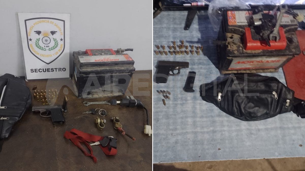 La policía encontró un arma de fuego y balas en la vivienda donde secuestró al moto robada al cadete